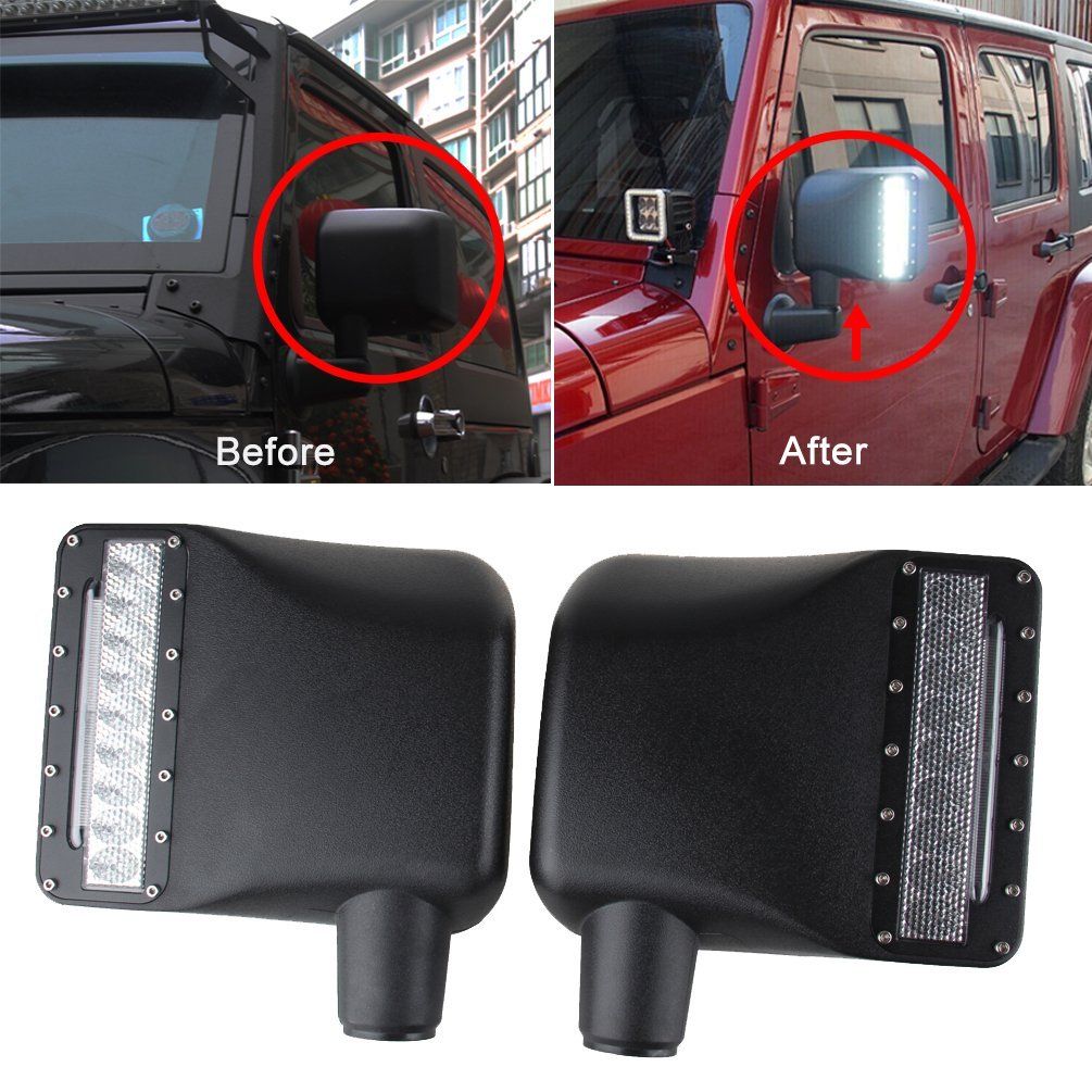 Side View Mirror Kit Rear View Mirror Housing With Turn Signal Light