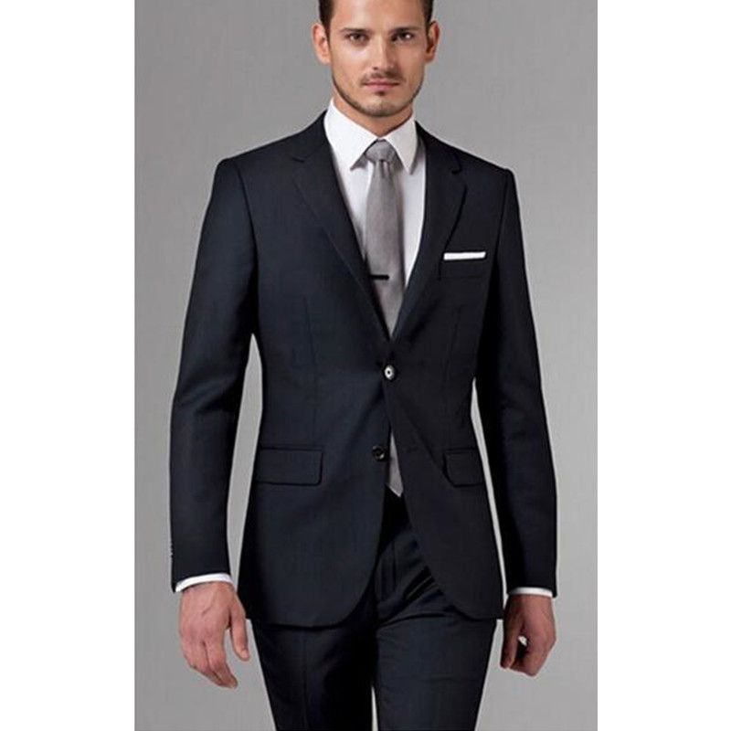 Trajes de novio Traje de boda para hombre Traje negro de hombre con pantalones Fotos