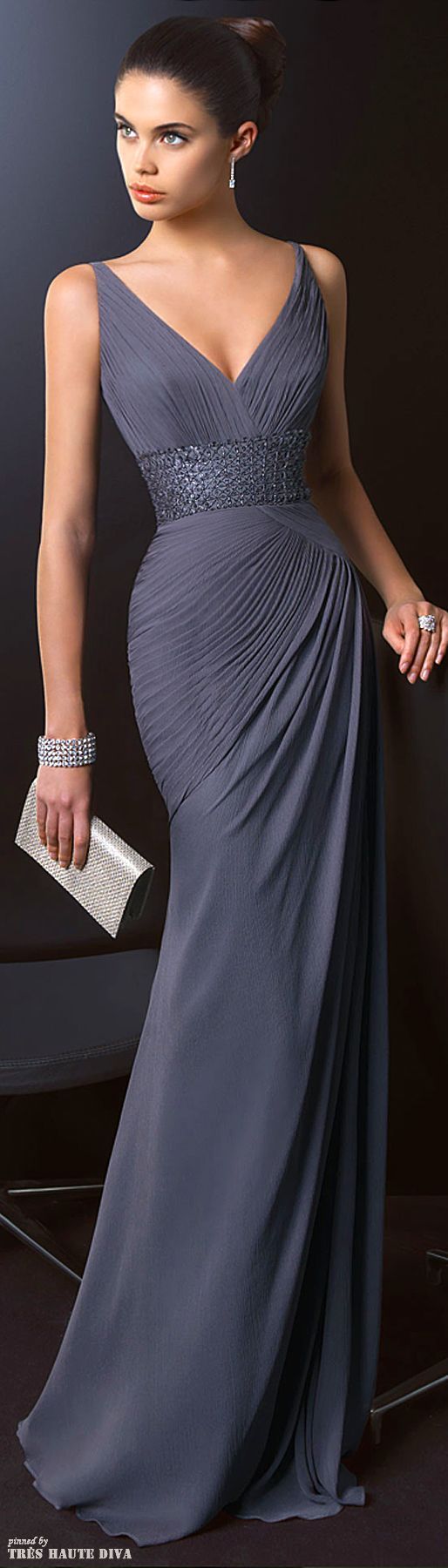 dark blue grey dress
