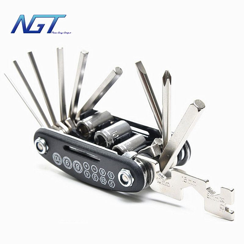Multi-Function Motorcycle Repair Tool Kit Screwdriver Folding Spoke Wrench