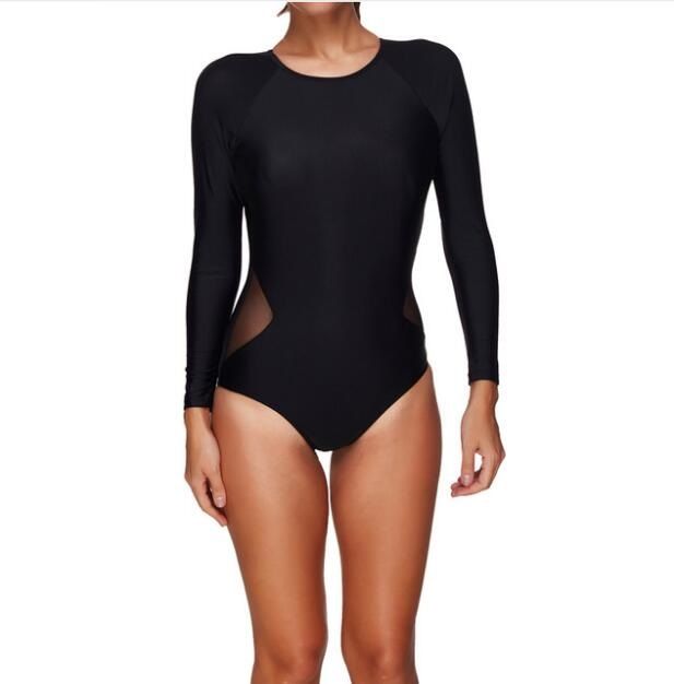 black long sleeve bathing suit