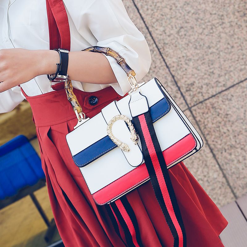 striped handbags