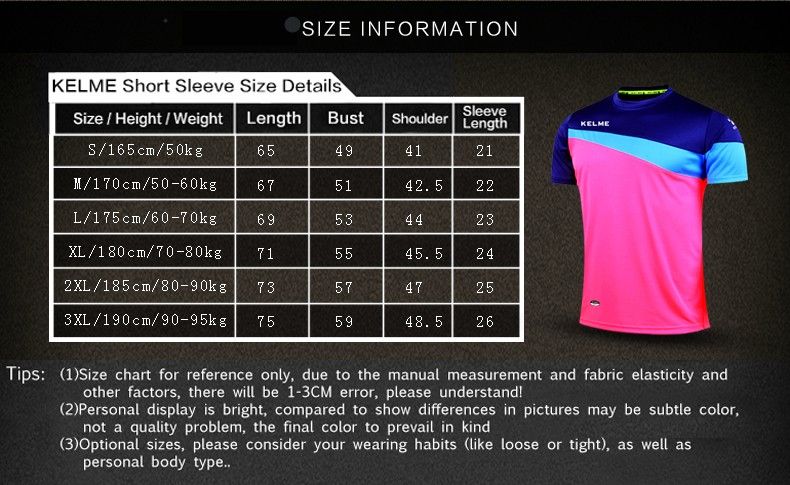 Kelme Size Chart