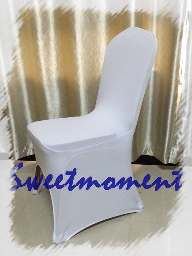 sample order good quality spandex chair cover white color common