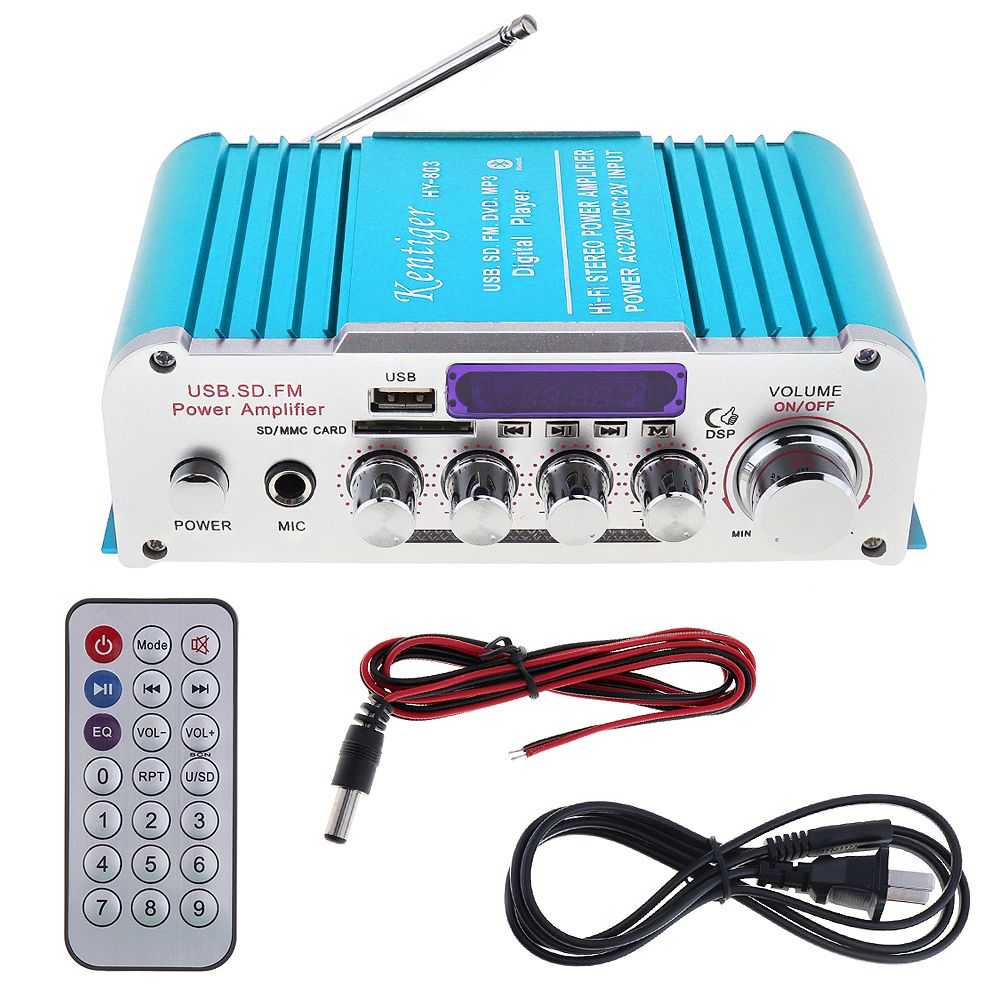 DC12V//AC110V //AC220V Bluetooth 2CH Hi-Fi Car Stereo Audio Power Amplifier