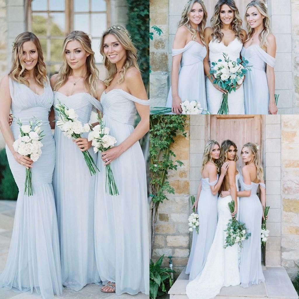 blue summer bridesmaid dresses