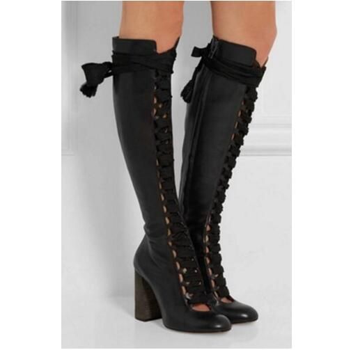tall lace up boots with heel
