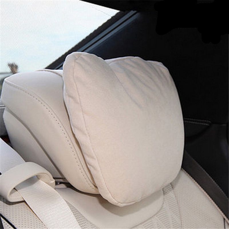 Soft Car Headrest Pillow Microfiber Pain Relief Driving Neck Support