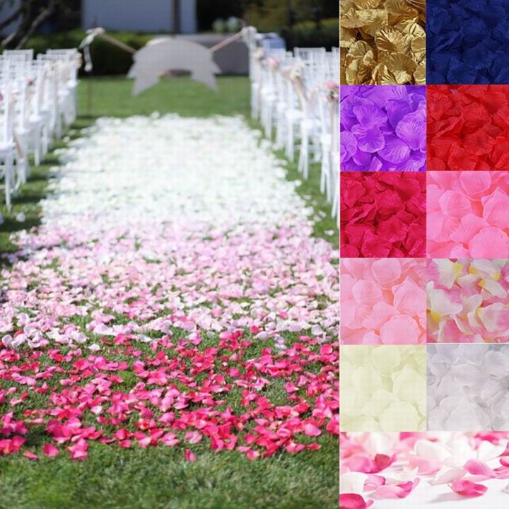 1000 Silk Rose Petals Confetti Flower Engagement Celebration Wedding Decoration 