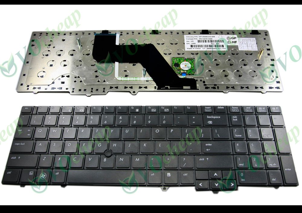 Wholesale HP US black Keyboard for ProBook 6550b 6555b