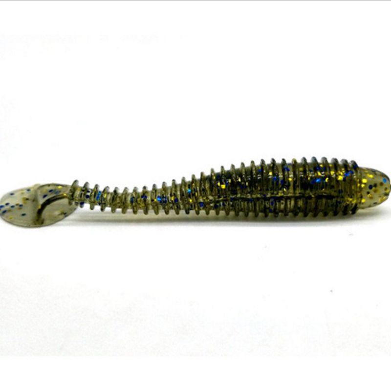 Lot of 6 Grub Worm Soft Jelly Lure Drop Shot Fishing Tackle Bait 6cm2.36inch