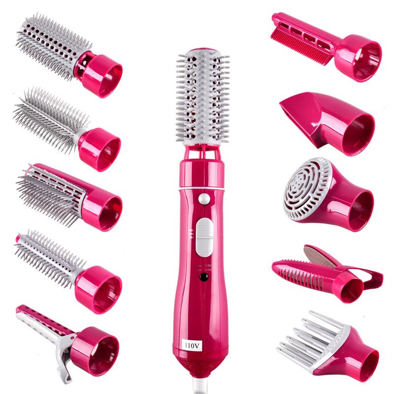 Compra 10 In1 DIY Rulos Multifuncionales Rodillo De Pelo Cepillo De Aire  Caliente Cepillo Secador De Pelo Herramientas De Peinado Del Cabello  Enderezar Los Hierros Hair Styler 0604042 Barato | Entrega Rápida
