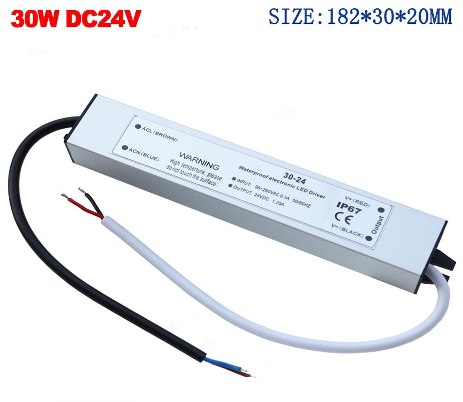 Alimentation Transformateur LED 24V étanche 30W IP67 1.25A