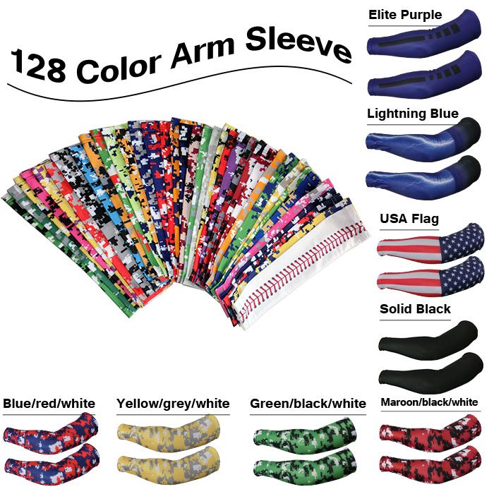 Navy Blue Digital Camo, Medium Sports Farm New Moisture Wicking Compression Arm Sleeve