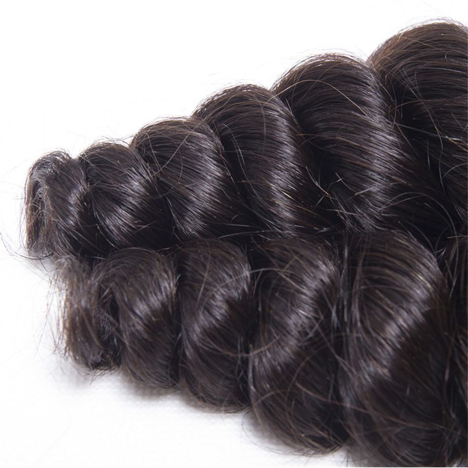 Brazilian Loose Wave Human Hair Extensions 2 Bundles Brazilian Loose Curl Hair  Weave Loose Wave Hairstyles