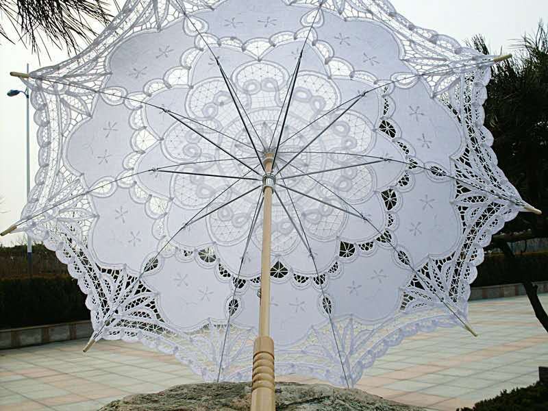 battenburg pizzo ombrello 7.75 "Mini decorativo rosa pizzo ombrellone Nozze Accessori Ombrelli 