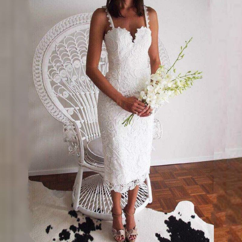white mid dress