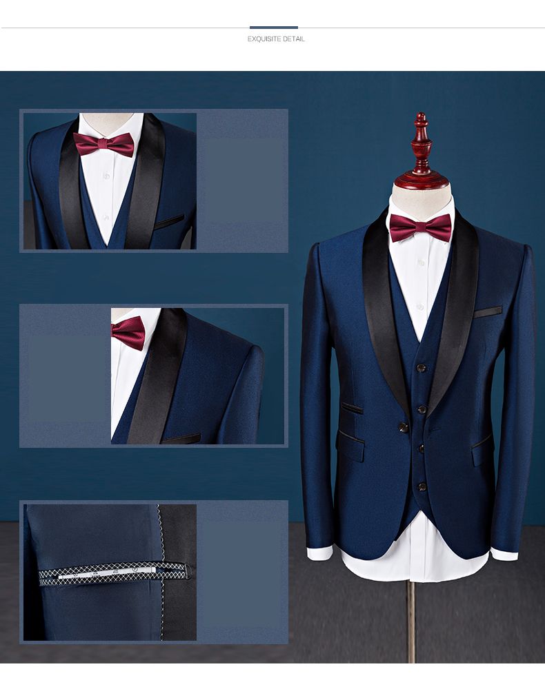 Shiny Collar Contrast Color Formal Pant 