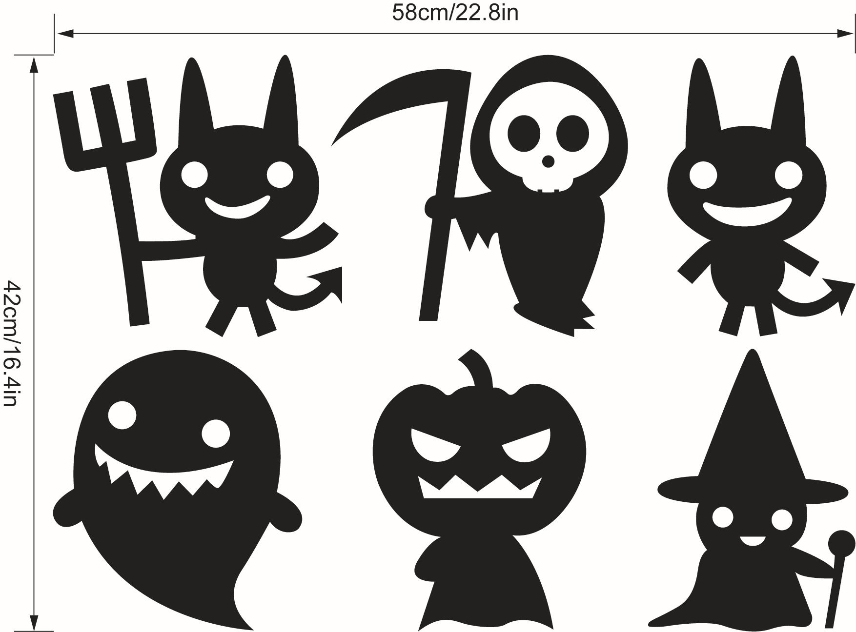 Home Decoration Halloween Wall Stickers Series Door Window