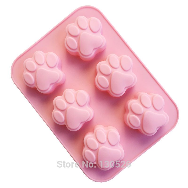 2019 Wholesale Big Size Cat Paw Print Bakeware Silicone Mould