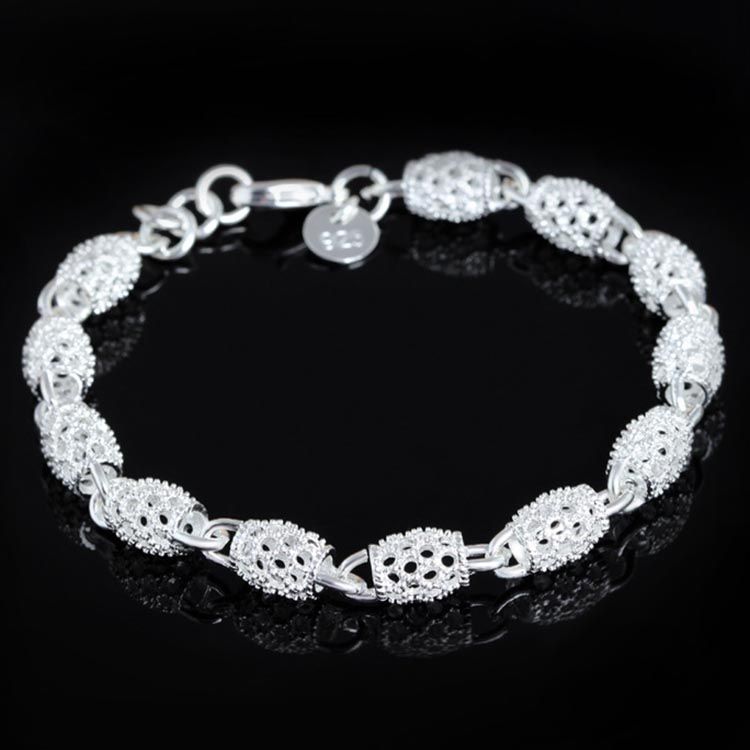Wholesale Elegant Austrian Crystal Bracelet S925 Sterling Silver Women Infinity Rhinestone ...