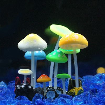 mushroom fish tank decoration