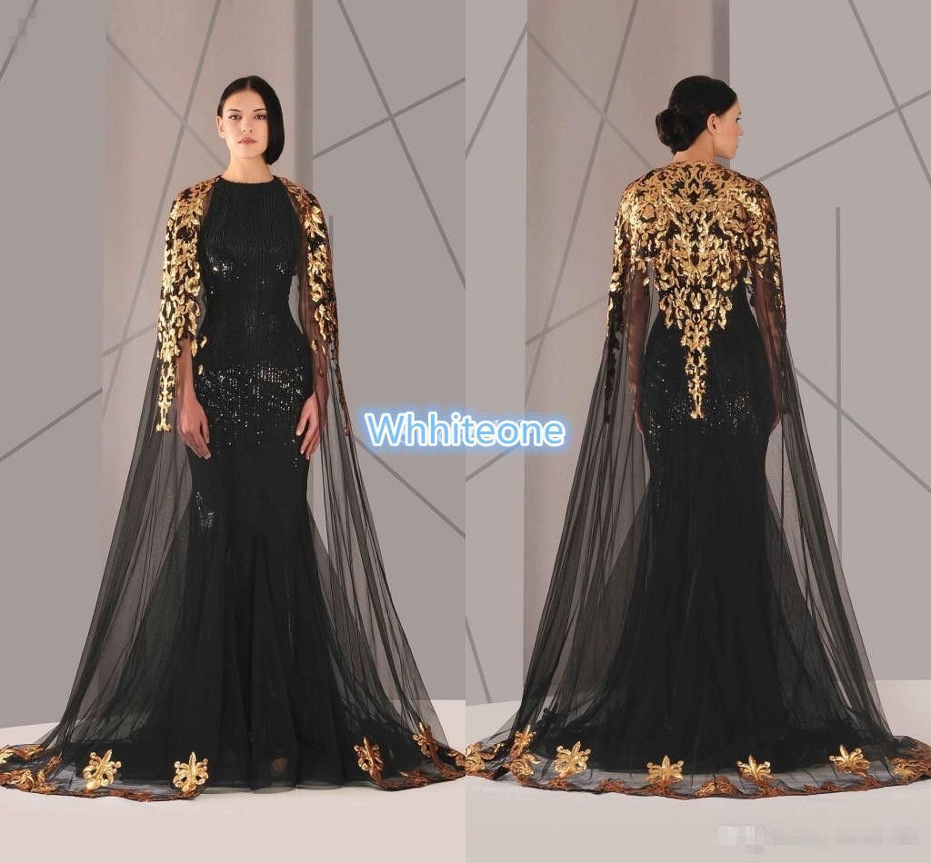 black gold evening gown