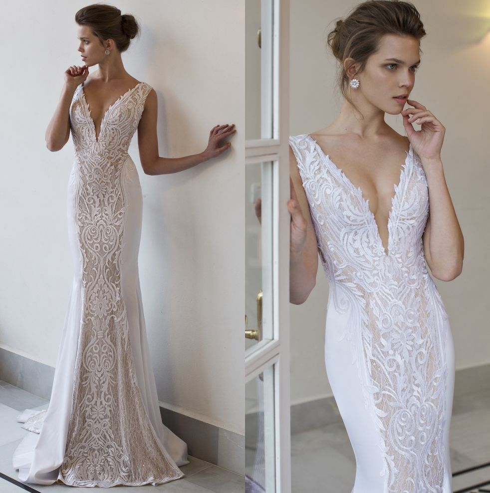 2016 Sexy Wedding Dresses Plunging Neckline With Open Back And ...
