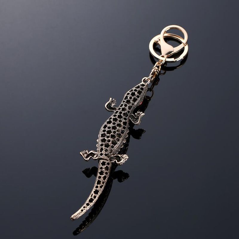 Trendy Rhinestone Crocodile Keychain Keyrings Crocodile Car Key Chain