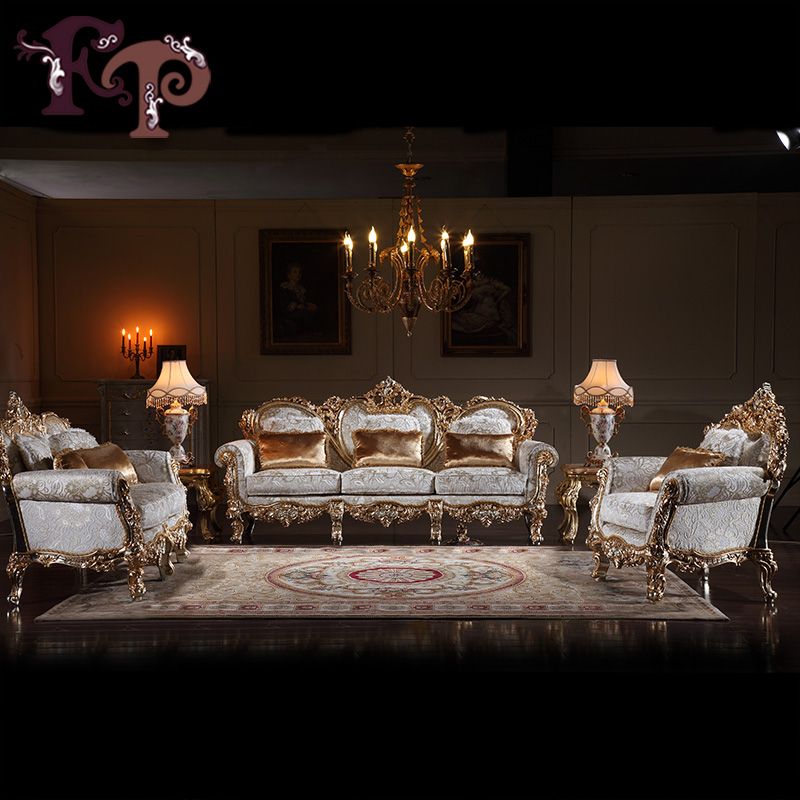 2021 High End Italian Classic Style Living Room Furniture Solid Wood