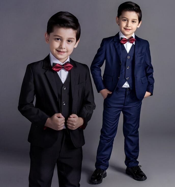 Compre Moda Novo Menino Se Adapte À Cor Pura Menino Se Adapte Ternos Meninos Ocasião Formal Para O Casamento Venda Quente Jaqueta + Calça + Colete De Jiangkaiguoshop, $358,01 | Pt.Dhgate.Com