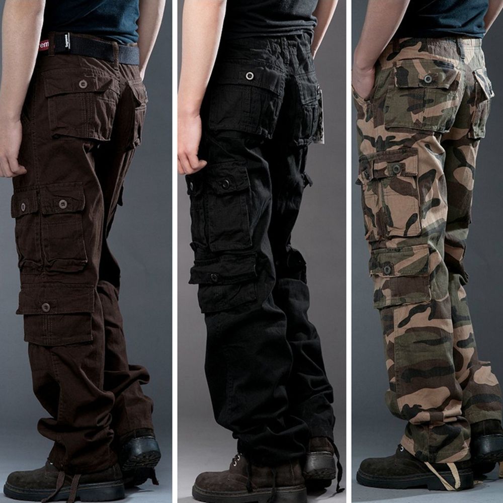 2020 High Quality Men Military Pants Multi Pockets Mens Cargo