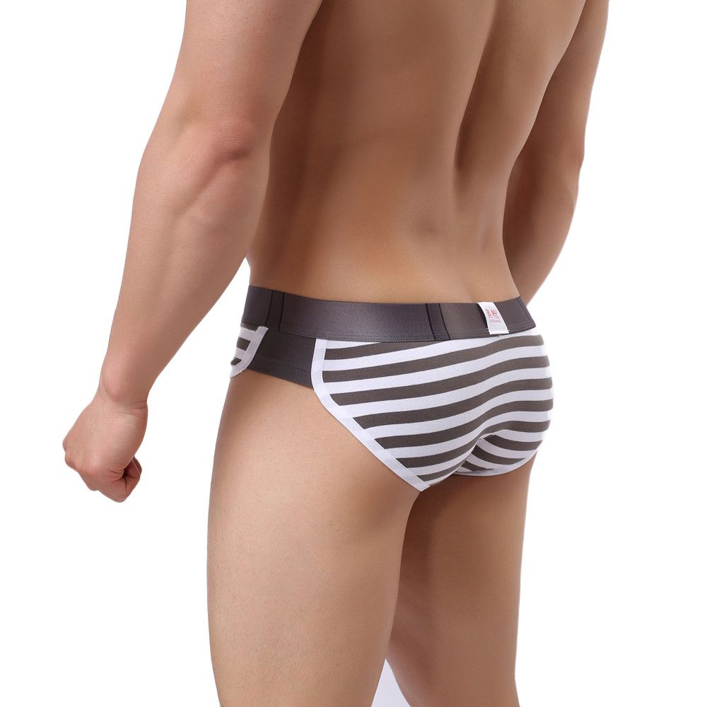 Sexy gay hombres ropa interior raya bragas ropa interior ropa interior de calidad bikini boxers