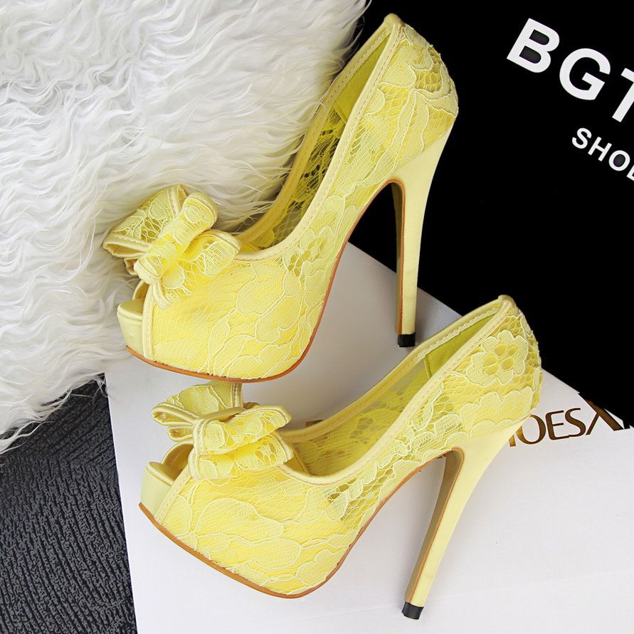 yellow heels for wedding