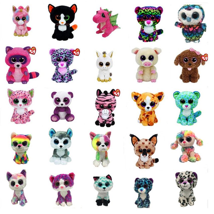 Ty Beanie Boos Plush Toy Doll 17cm Big Eyes Stuffed Animals Doll for Baby Girl Birthday Gift Cat Owl Frog Elephant Huskey Ty Beanie Boos Plush Toy Doll 17cm Big Eyes Stuffed Animals Doll for Baby Girl Birthday Gift Cat Owl Frog Elephant Huskey