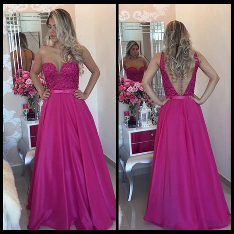 fuschia evening gowns