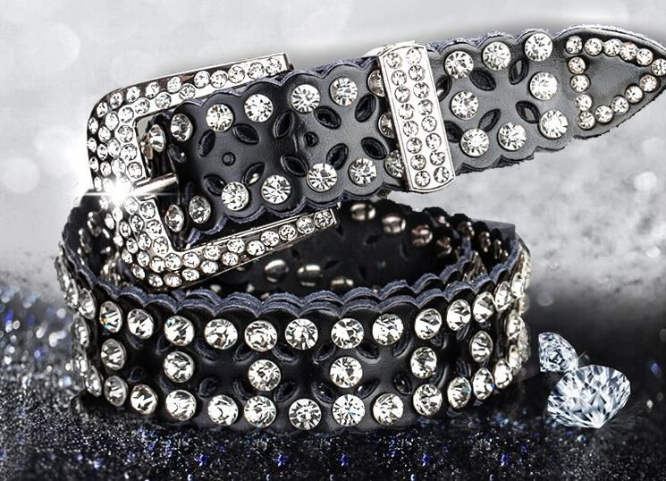 men's belt with diamonds