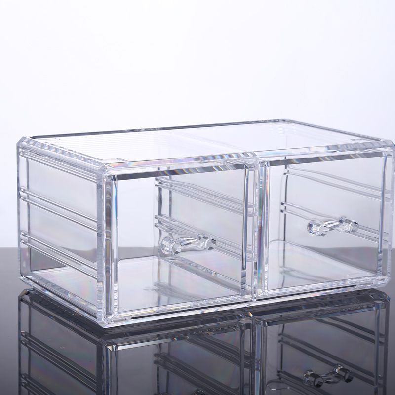 2019 New Factory Hot Clear Large 2 Drawer Acrylic Makeup Organizer