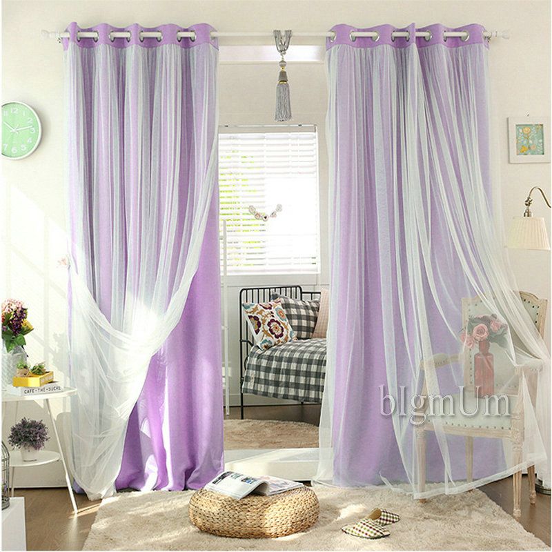 2019 New Arrival Lace Curtains Solid Blackout Curtains White