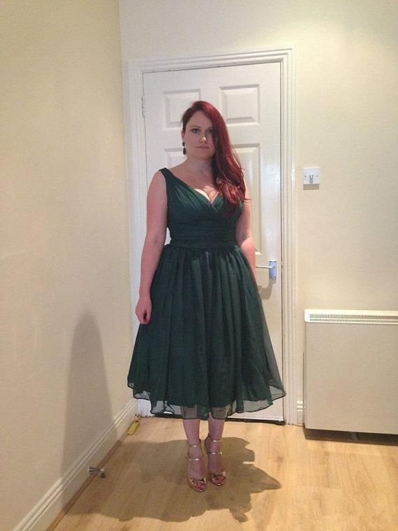 plus size green party dress
