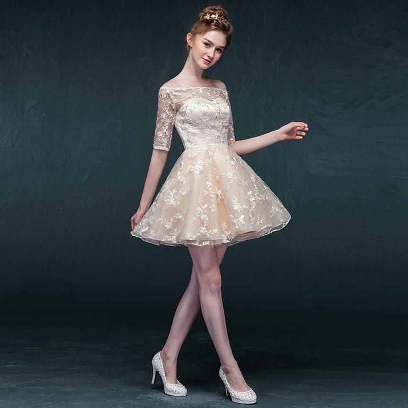champagne colored semi formal dresses