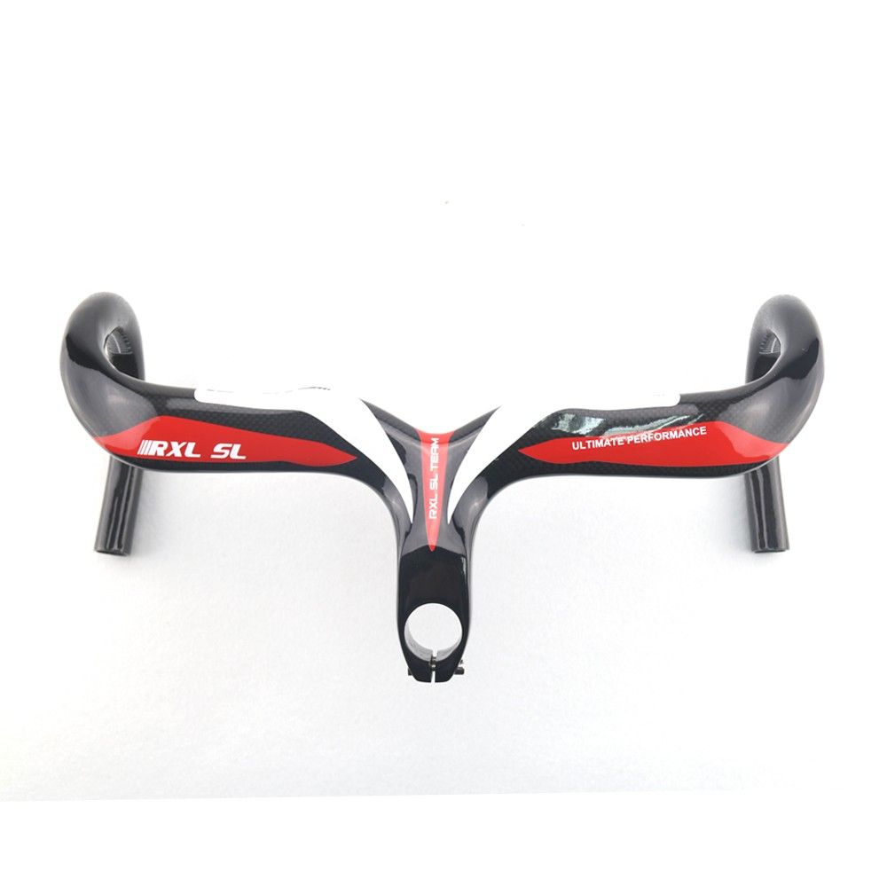 RXL SL Full Carbon Road Bicycle Integrated Handlebar With Stem 3K Red