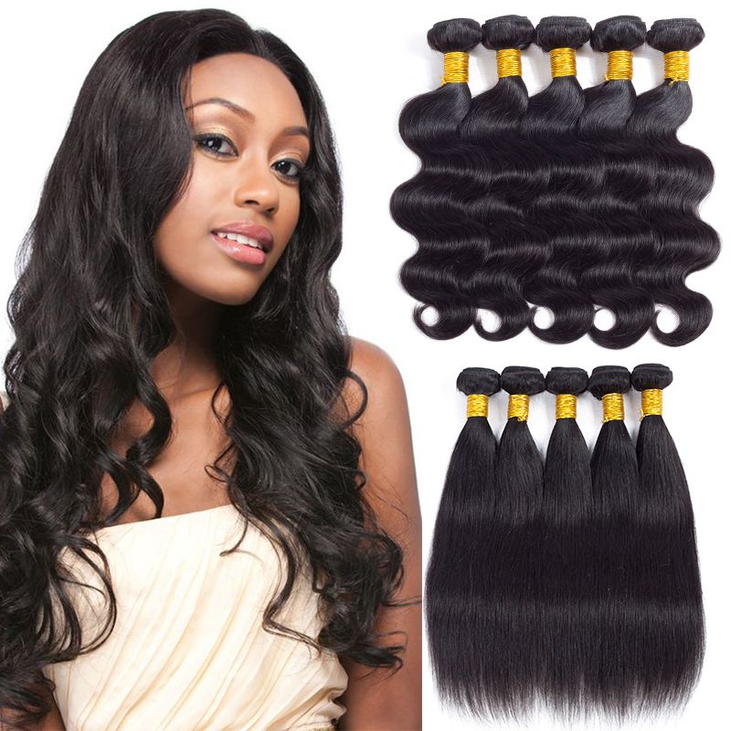 Brazilian Body Wave And Straight Human Virgin Hair Bundles