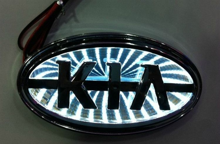 3D LED Car Tail Logo Blue Light for KIA Auto Badge Light Emblems 