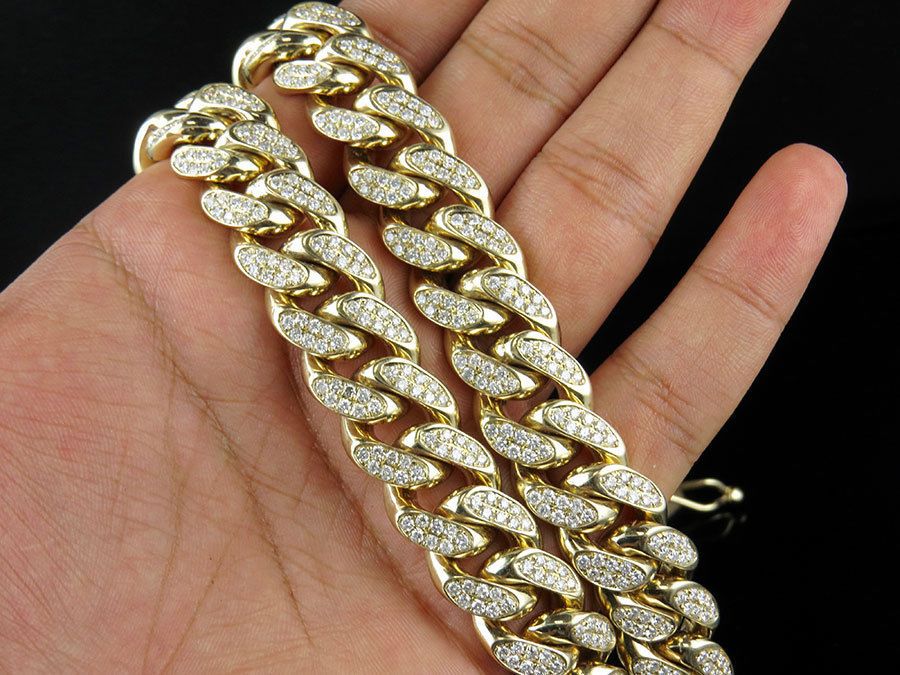 Half Kilo Yellow Gold Mens Miami Cuban 
