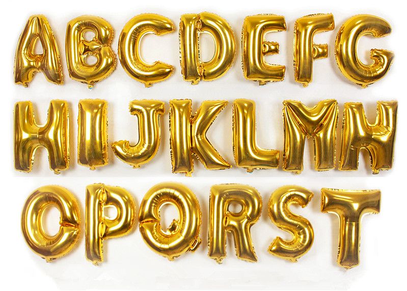 16inch gold alphabet a z foil letters balloons christmas birthday gold foil letter balloons