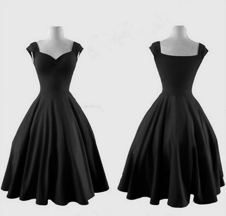 black audrey hepburn style dress