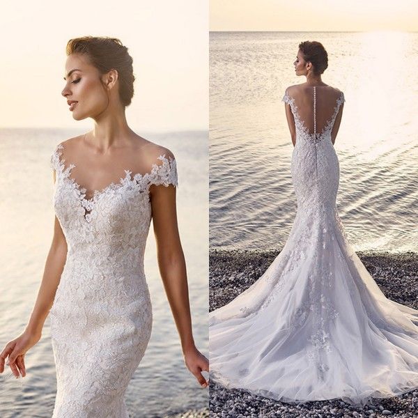 beach wedding dresses mermaid style