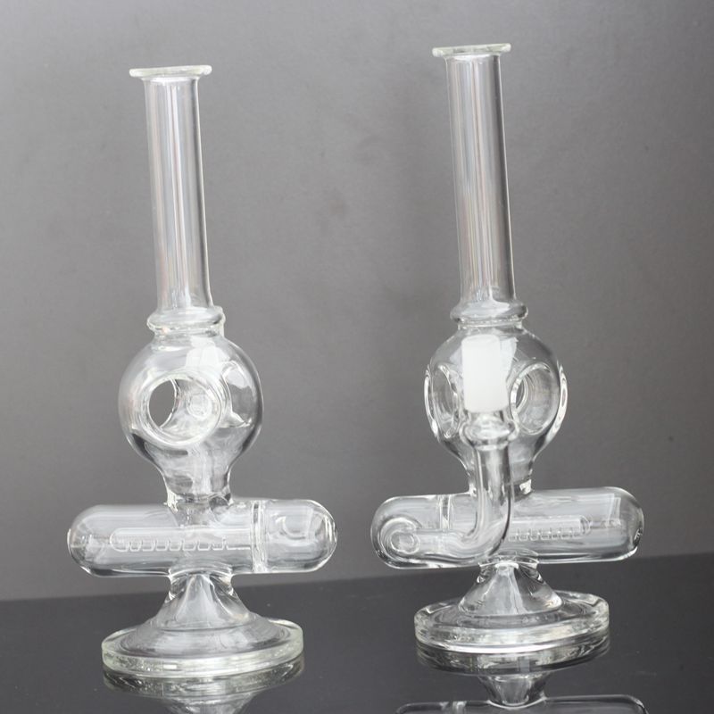 8 Inch Skull Glass Bong Clear Recycle Oil Rig Glass Bongs Double
