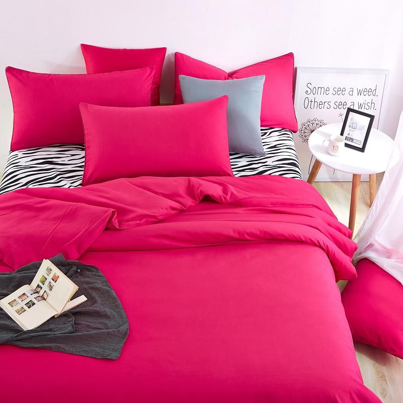 Wholesale Bedding Sets Summer Home Zebra Bed Sheet And Rose Red